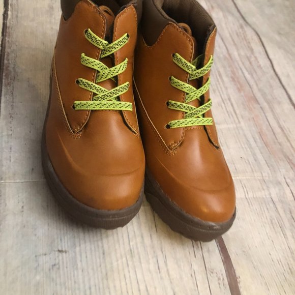 OshKosh B'Gosh Brown Lace Up Boots, Size Little Kid's 12, New with Tags! - Picture 5 of 6